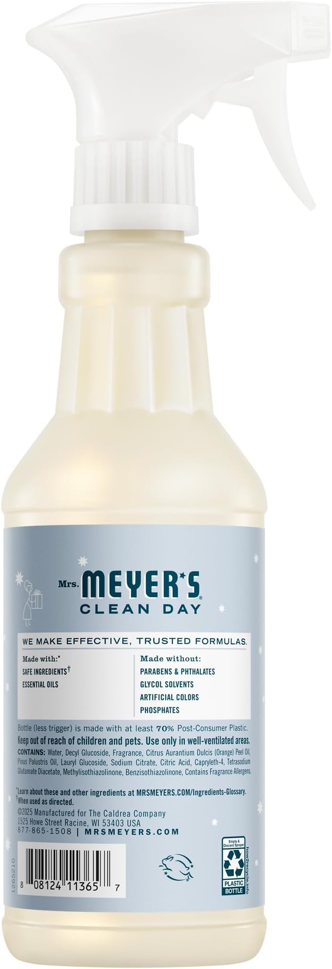 MRS. MEYER'S CLEAN DAY Multi-Surface Everyday Cleaner, Snowdrop Scent, 16 Fl Oz Bottle
