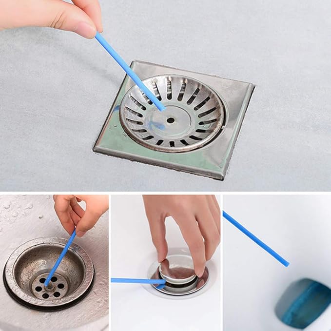 Drain Sticks Sink Cleaner Opener Enzyme Drain Cleaner to Keep Drains and Pipes Clear and Remove Odor 4 Packs(48 pcs)