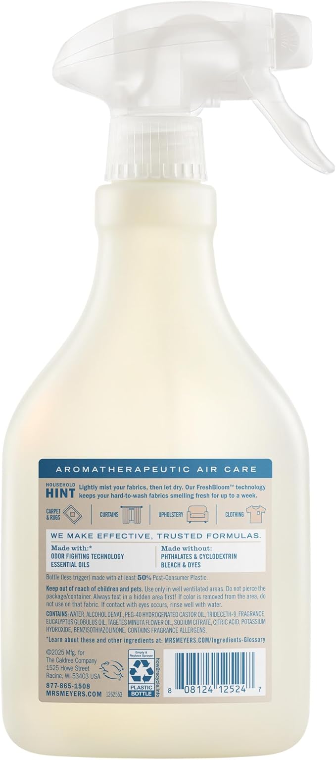 MRS. MEYER'S CLEAN DAY Fabric Freshener, Linen Scent, 20 Ounce Bottle