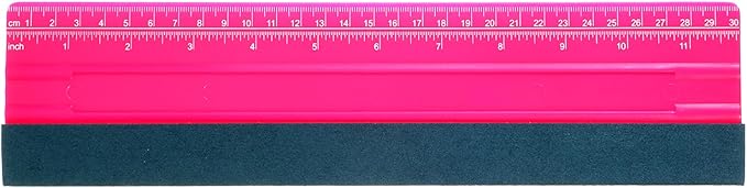 Felt Squeegee, 12 Inch Vinyl Squeegee Wallpaper Tools Window Tint Squeegees Wallpaper Smoothing Tool with 30CM Ruler, Window Tint Squeegees for Decals, Sticker Paper
