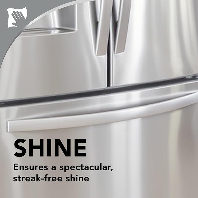 Weiman Stainless Steel Cleaner & Polish Kit, 3 Piece - Spray, Wipes & Cloth, Anti-Fingerprint, Removes Grease, Water Spots, Streaks & Residue, Polishing Cleaner Safe for Appliances, Sinks & Grills