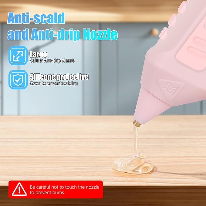 Cordless Hot Glue Gun with 20 Pcs Mini Glue Sticks, 20s Heating Fast Mini Glue Gun kit, 2600 mAh Rechargeable Battery, DIY, Crafts, Decorations, Home Repairs, Pink