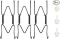 Bilillo 3 Pack Plate Hangers for The Wall, Suitable for 4''-5'' Decorative Plate,Invisible Heavy Duty Wire Plate Holder with Wall Hooks, Plate Hangers for Displaying Plates, Platter, Dish (Black)