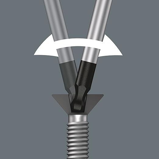 Wera 2052/6 Kraftform Micro Ballhead Hexagon Electronics Screwdriver Set and Rack, 6-Piece