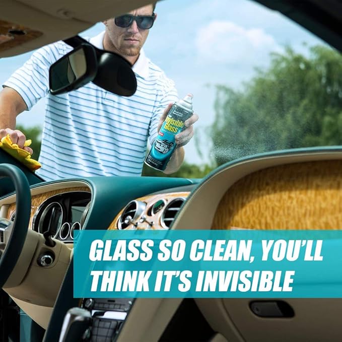 Stoner Invisible Glass Aerosol Glass Cleaner (19 oz.) Bundle with Microfiber Cloth (2 Items)