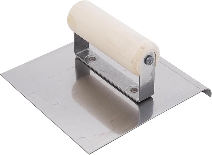 MARSHALLTOWN QLT Stainless Steel Hand Edgers, Wood Handle Material, 152mm Width, 152mm Length, 3mm Radius, 6mm Lip, Made in the USA, CE511S