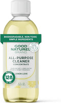 Good Natured Brand All-Purpose Cleaner Concentrate | 8oz makes 128oz | Lemon Essential Oil | 16X Concentrated Natural Multi-Surface Cleaner