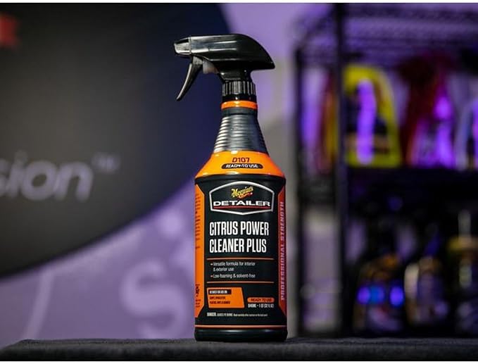 Meguiar's D107 Citrus Power Cleaner Plus, DRTU10732, All-Purpose Cleaner Car Interior Cleaner, Low-Foaming Interior Car Cleaner Removes Grease, Grime, and Stains - 32 oz Spray Bottle