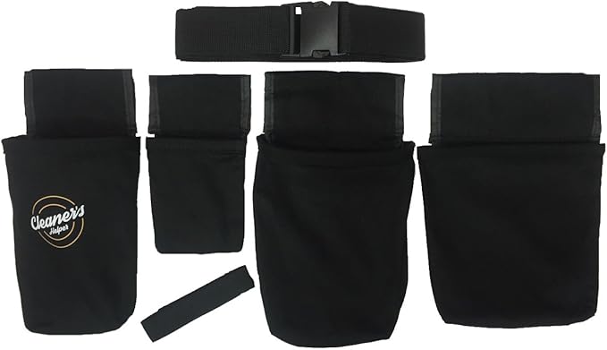 Cleaner's Helper PROFESSIONAL Tool Belt for Janitorial, Custodial, Maid, Housekeeping, Carpet Cleaning, & Cleaning