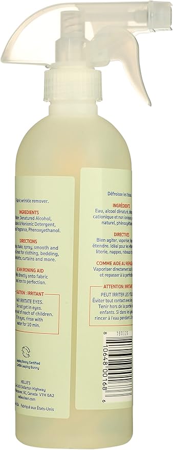 Nellie's All Natural Wrinkle-B-Gone Lemongrass Scent, Certified Organic, 16 Ounce (Pack of 6)