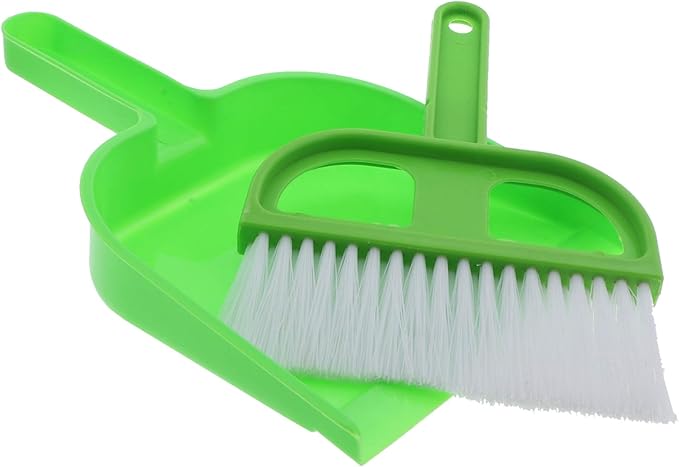 Small Dustpan Set with Brush - Green