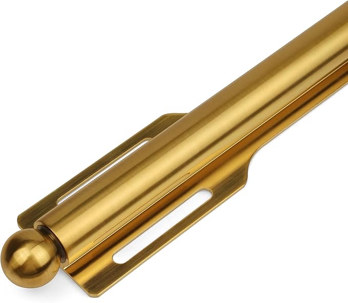 FIRJOY 12" Valet Rod for Closet Pull Out (2 Pack, Brushed Gold)