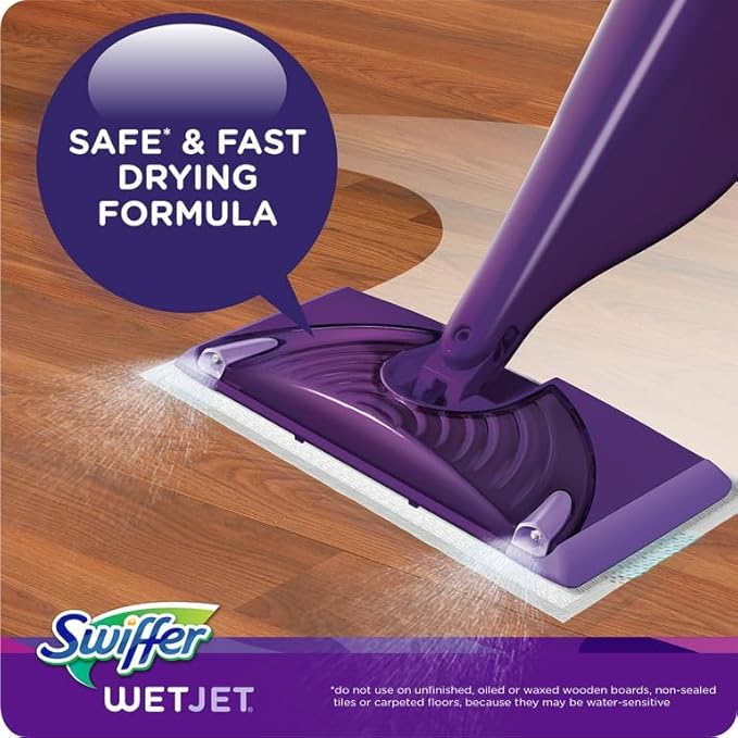 Swiffer WetJet Multi-Purpose Floor and Hardwood Cleaner Solution with Febreze Refill, Lavendar Vanilla and Comfort Scent, 1.25 Liter, OKpFMr 8 pack