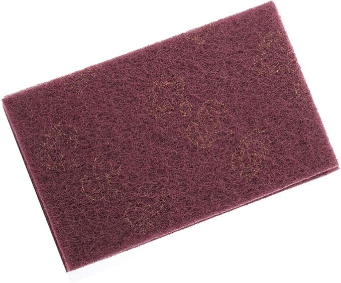 5pcs Nylon Scourer Pad Shell Polishing Professional Industrial Abrasive Hand Scouring Pad (fine-Red)