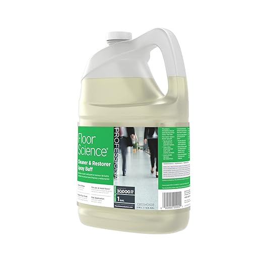 Diversey Floor Science CBD540458 Professional Cleaner and Restorer Spray Buff, Cleans & Shines with Citrus Scent, Ready-to-Use, 1-Gallon (Pack of 4)