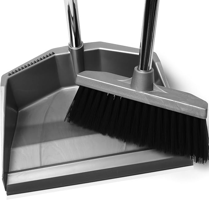 4 Pcs Dustpan Edge Strip Replacement Dust Pan Edger Lip Strips Parts Garbage Shovel Closing Inlet Soft Pressing Lips Protector Rubber Dustpan Repair Accessories for Home and Office Black