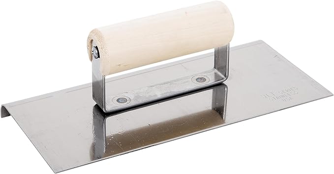MARSHALLTOWN Qlt Stainless Steel Hand Edgers, Wood Handle Material, 127mm Width, 229mm Length, 16mm Lip, 13mm Radius, Made In The USA, CE569S