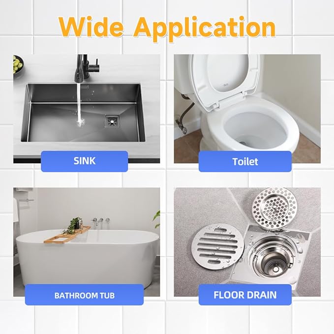 Sink Drain Cleaner, 2025 New Multi-functional Sink and Drain Cleaner Powder Cleaning, Drains Cleaner Foam Cleaner, Powerful Pipe Dredging Agent for Home Kitchen Toilet (3Pcs)