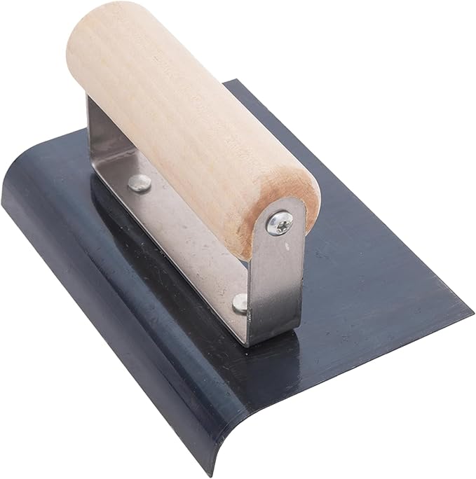 MARSHALLTOWN QLT Blue Steel Hand Edgers, Wood Handle, 152mm Length, 102mm Width, 25mm Radius, 29mm Lip, CE542B