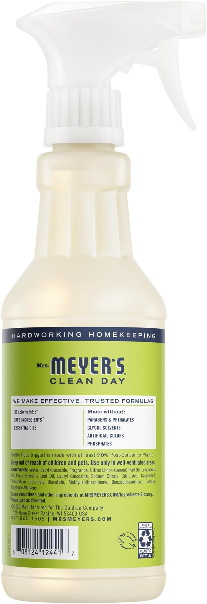 MRS. MEYER'S CLEAN DAY All-Purpose Cleaner Spray, Cruelty Free Formula, Lemon Verbena, 16 fl. oz - Pack of 3