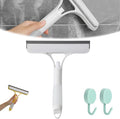 3 in 1 Window Cleaning Scraper, Squeegee with Sprayer, All-in-One Glass Cleaner Tool with Sponge & Rubber Blade for Shower Doors, Mirrors, Car Windows & Home Use