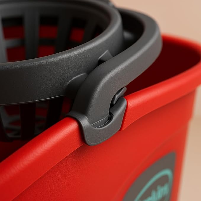 2.5 Gallon Mop Bucket with Built-in Wringer Red Cleaning Bucket for Floor Care Home Use Workspaces Janitorial Tasks and Household Cleaning Needs