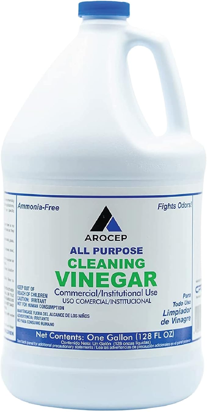 All-Purpose White Vinegar Cleaning Solution, 1 Gallon, Multi-Surface Cleaner for Hard Water Stains, Bathroom and Kitchen Surfaces, and Clothes, Effective Deodorizer