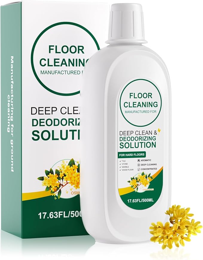 Mop Solution Osmanthus Flower Scent Compatible with Tineco Cleaning Solution, Residue & Streak Free, Suitable for All Robot Vacuum Cleaners and Wireless Wet Dry Dual-Use Vacuum Cleaners (1 bottle)