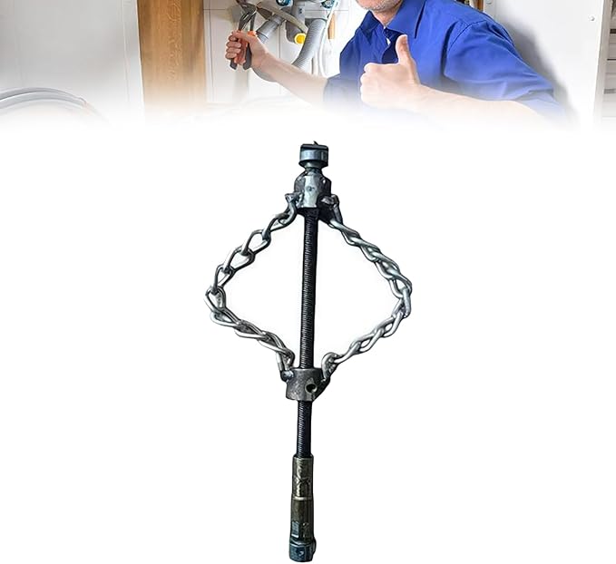 Drain Cleaning Cable for Bathrooms, 2026New Sewer Descaling Chain, 8mm (1/4") Heavy Duty Drain Clog Remover Tools, Flexible Push Snake Cable for PVC Pipes, Toilets (Double chain)