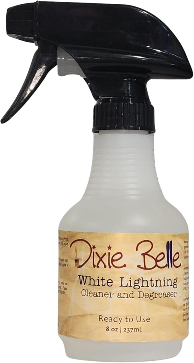 Dixie Belle White Lightning Cleaner - Painting Prep Product - 8oz Cleaning Solution - Use Prior to DIY Painting - Multi-Surface - 8 Fl Oz (Pack of 1)
