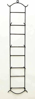 Laredo Vertical Quadruple Wall Plate Holder, 39.5 Inches High x 8.5 Inches Wide. Made for 4-Eight Inch Plates.