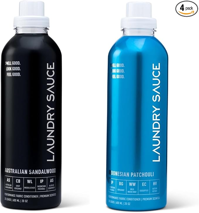 Laundry Sauce - 02 Sets of Luxury Scented Laundry Fabric Softener Bundle (Australian Sandalwood and Indonesian Patchouli), Premium Laundry Fabric Softener with High-End, Sophisticated Fragrances