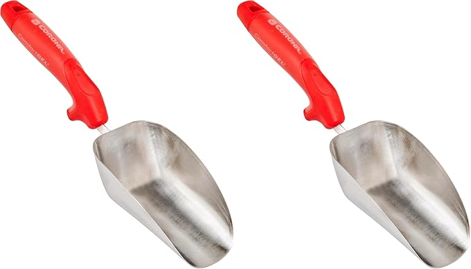 Corona Tools Corona CT 3364 Premium ComfortGEL Stainless Steel Scoop, red (Pack of 2)