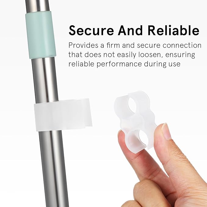 Beaupretty 2pcs Broom and Dustpan Handle Clip Tool Connection Kit Cleaning Tool Linking Clamp Accessory for Household Sweeping and Dustpan Holder