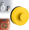 Suction Cup Hooks for Wreaths on Glass, 2025 New No Drill Suction Cup Hooks for Shower, Wreath Hanger Holder for Front Door, Upgraded Towel Hooks for Window Bathroom Mirrors (1, Yellow)
