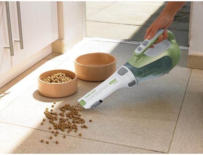BLACK+DECKER dustbuster AdvancedClean Handheld Vacuum Cordless, Compact Home and Car Vacuum with Crevice Tool, Rotating Nozzle and Charging Station, Large Dust Bowl (CHV1410L)