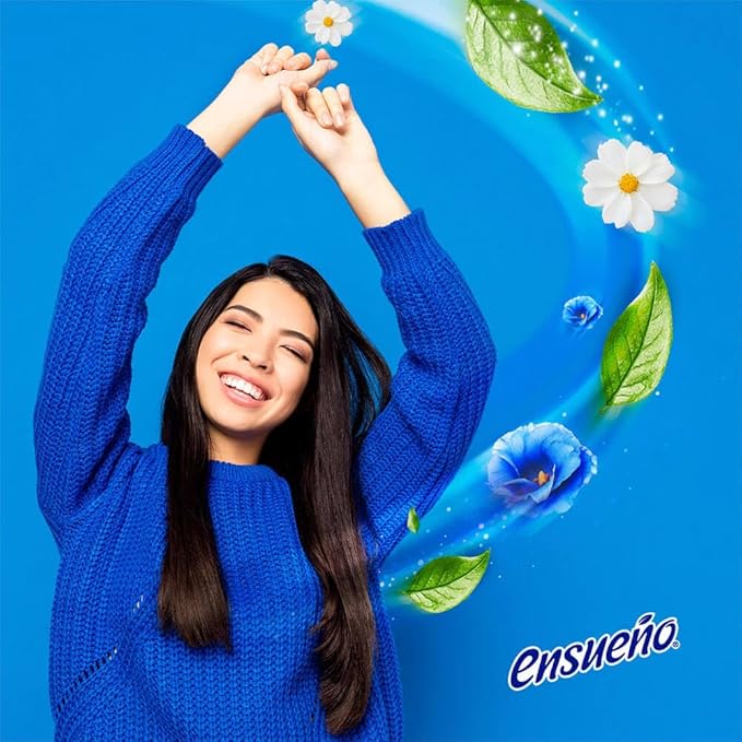 ENSUEÑO Ultra 7-in-1 Fabric Softener, Frescura Azul, Triple Fragrance Concentration, 740ml, 3 Pack