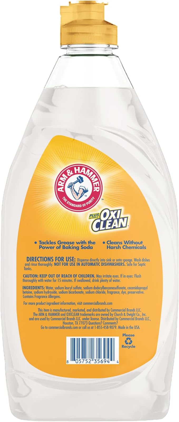 Arm & Hammer, Free & Clean Ultra Dish Liquid, 24 Ounce