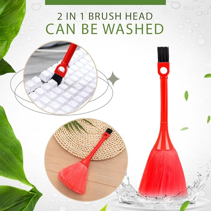ZORZA 3Pcs Mini Dusting Brush Fluffy Microfiber Duster Anti Static Keyboard Brush Computer Screen Brush Dusting Tools for Electronics' Dusting Needs(3 Colors)