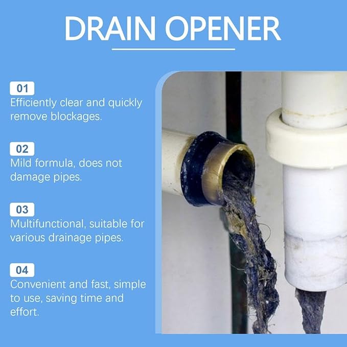 Generic Crystal Lye Drain Opener Powder, Quickly Clears Clogs, Unscented, Solid, For Kitchen Sinks, Basins, Shower Drains, Toilets & Pipes, Part No: Generic-5acd52