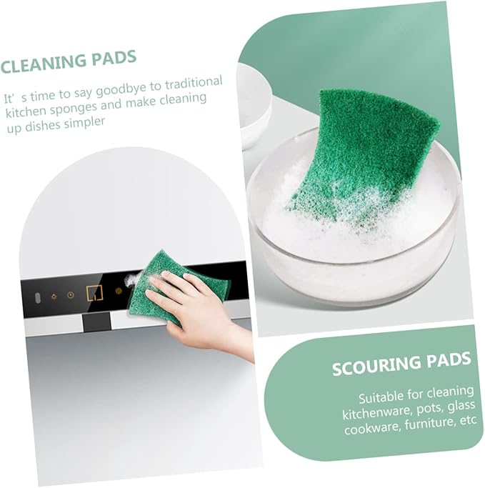 6pcs Reusable Scouring Pads for Dishes Kitchen Scrubber Pads Cleaning Soft Non Scratch Brush