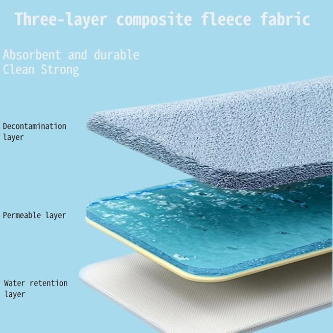 Retractable Gap Duster with 60" Extension Pole, Flexible Microfiber Brush for Under Appliances, Furniture & Tight Spaces, Washable Flat Duster for Fridge Stove Couch Crevices (4 Replacement Fabric)