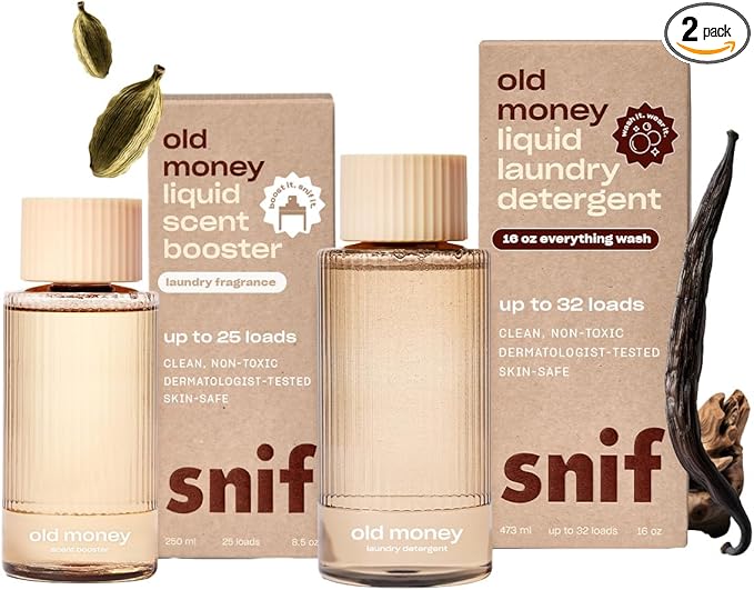 Snif Old Money 16oz Laundry Detergent and 8.5oz Scent Booster Starter Pack
