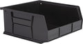 Hudson Exchange 11" x 11" x 5" Plastic Stackable Storage Bin and Hanging Container (Black, 1 Pack)