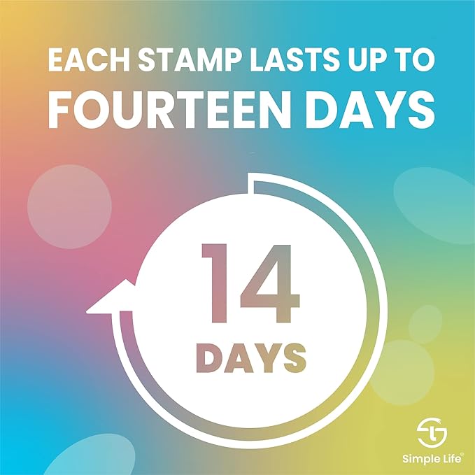 Simple Life Toilet Gel Stamp – Fresh Flower Scent, Anti-Limescale Toilet Cleaner Gel, Deodorizing & Long-Lasting Freshness, 32 Stamps Variety Pack