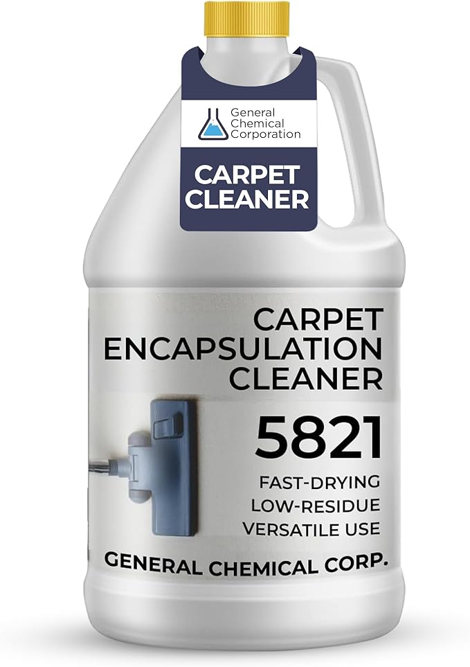 Carpet Encapsulation Cleaner 5821 - Rug Shampoo for Upholstery, Rugs, & Wool - Fast Drying, Nature Conscious Cleaning - Professional Grade Carpet Solution - 1 Gallon Jug