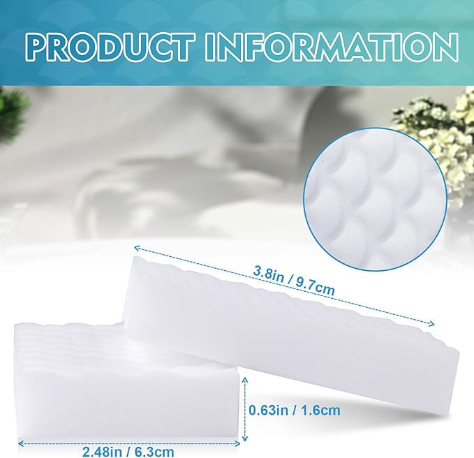 GLIMGLINT 12PK Magic Sponges Cleaning Eraser, Powerful Scrubber Foam Pads, 2X Density Stronger Sponge for Household, Multi-Surface Cleaning Supplies for Kitchen, Furniture, Bathroom, Sink, Wall, Boat