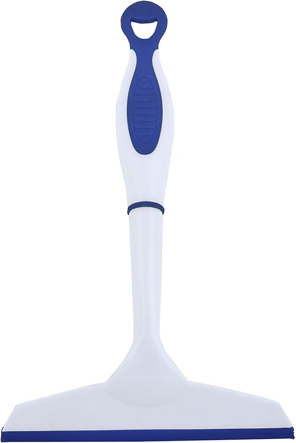 Superio 6” Window Squeegee with Grip Handle and Hanging Hook. (Blue)