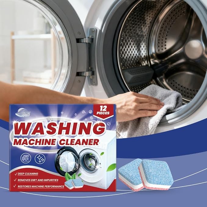 Washing Machine Cleaner Tablets, Deep Cleaning Descaler and Deodorizer, 12 Month Supply, 24 Pieces Washing machine cleaner