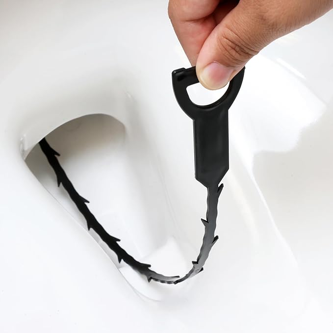 Danco 20 inch Plastic Hair Snake Clog Removal Tool with Hair Catcher Bundle Pack (12171P)